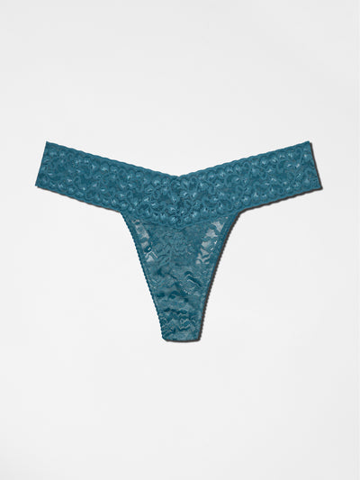 Lace Thong - Teal Tide