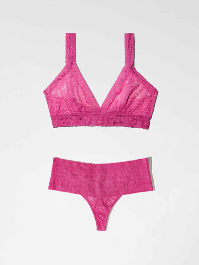 High Waist Thong + Lace Bralette