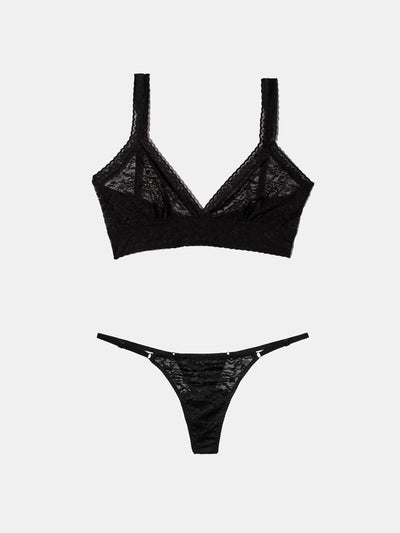 G String + Lace Bralette