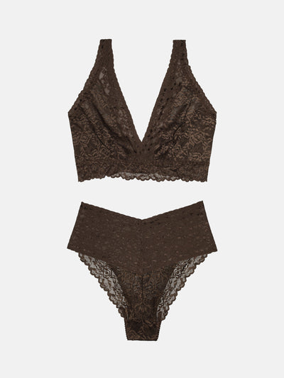 High Waist Brazilian + Curvy Lace Bralette