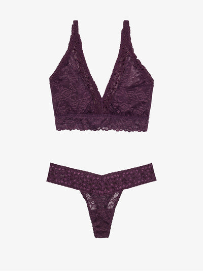 Lace Thong + Curvy Lace Bralette