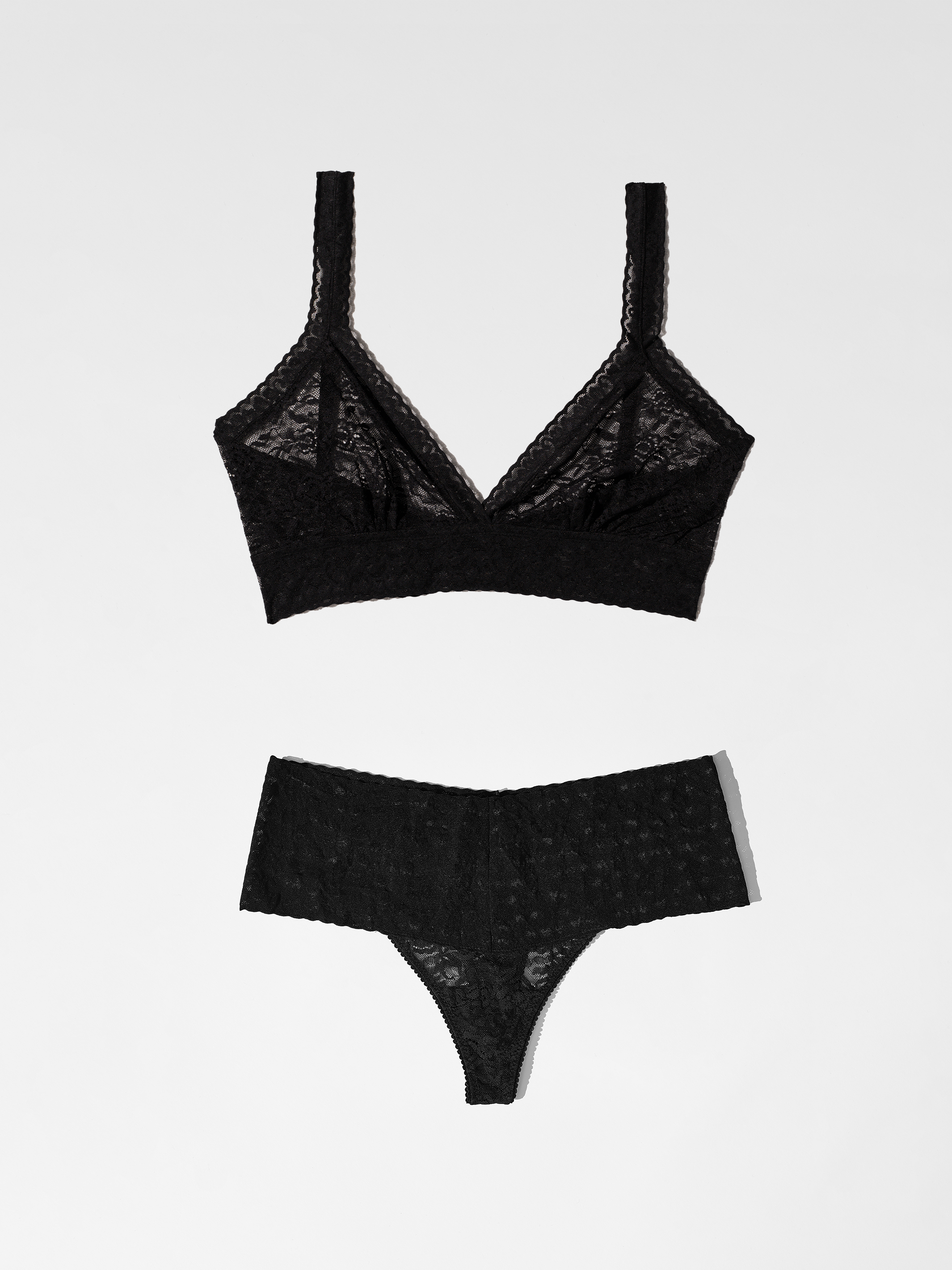 High Waist Thong + Lace Bralette - Liquorice Therapy