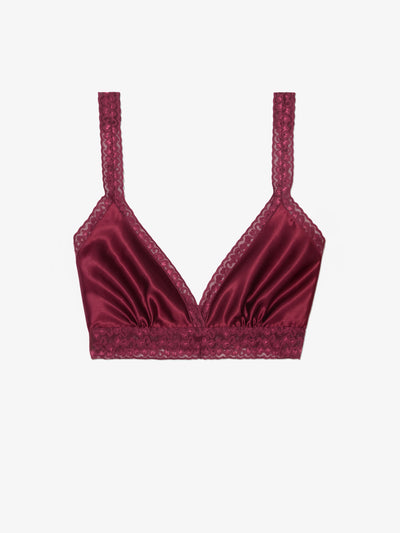Silk Bralette - Bordeaux Hangover