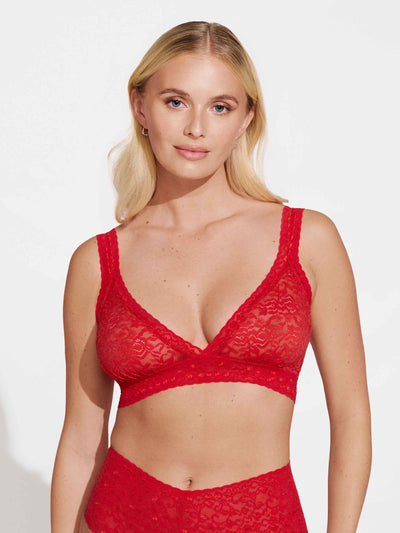 Lace Bralette - Haute Red