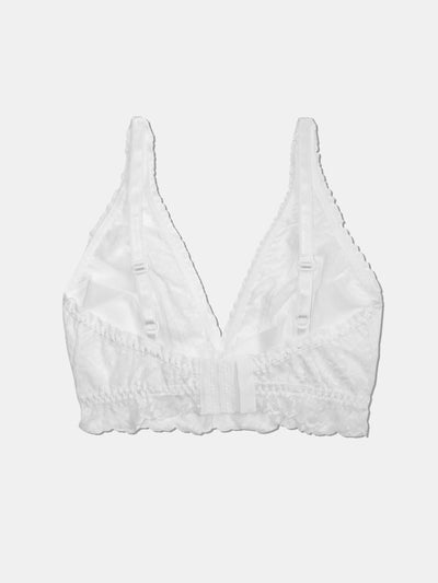 Curvy Lace Bralette - Coconut White
