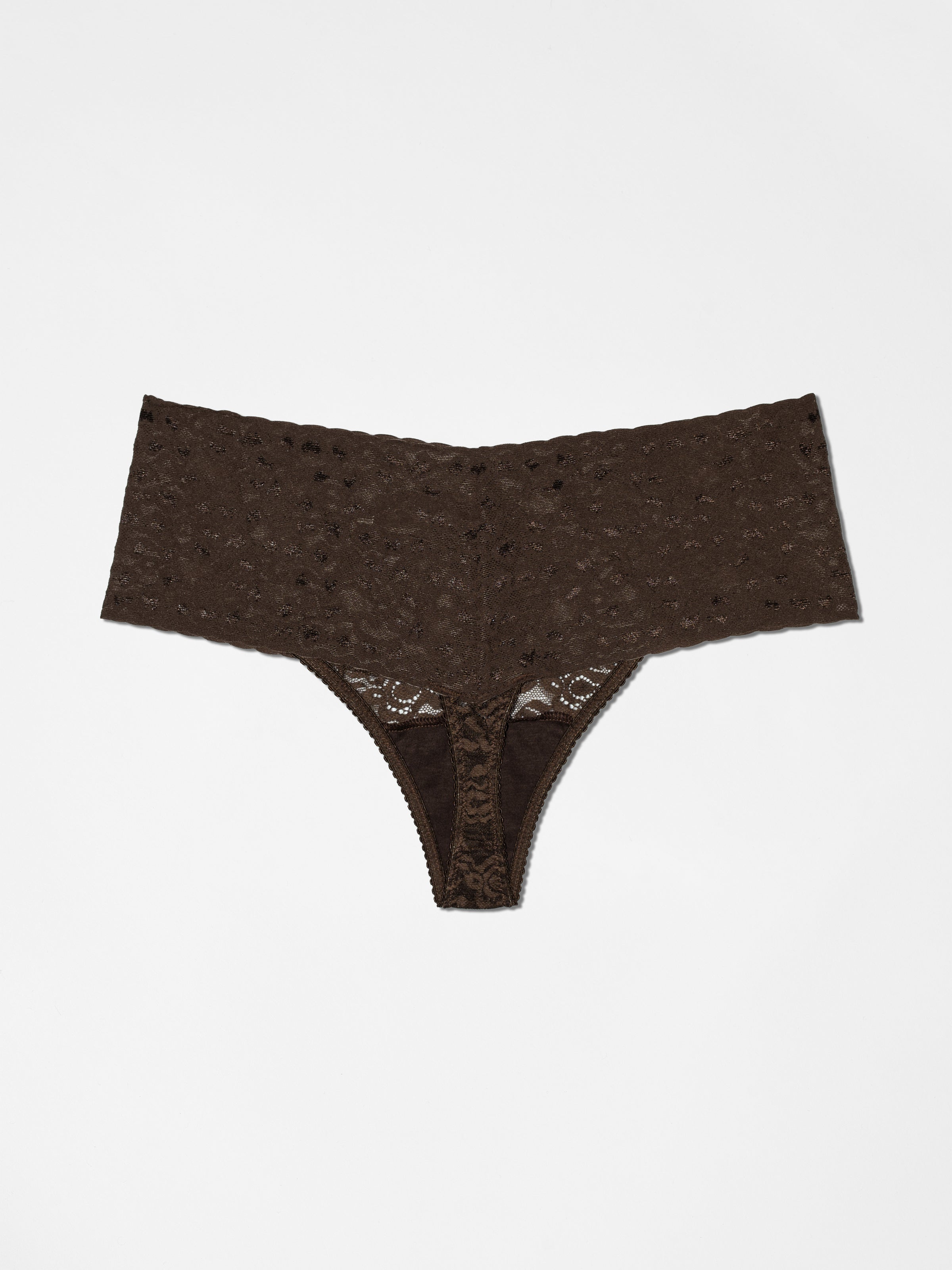 3 Pack High Waist Thong - Umber