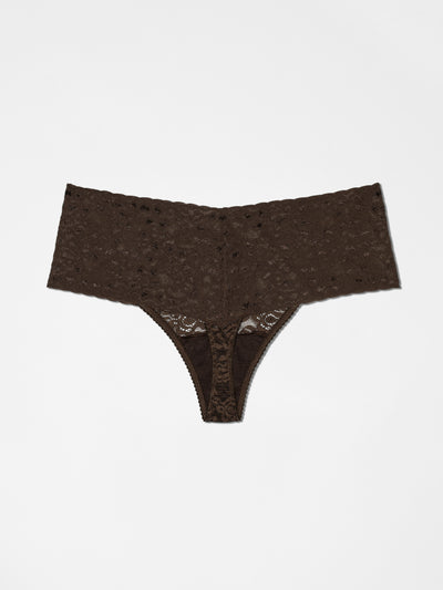3 Pack High Waist Thong - Umber