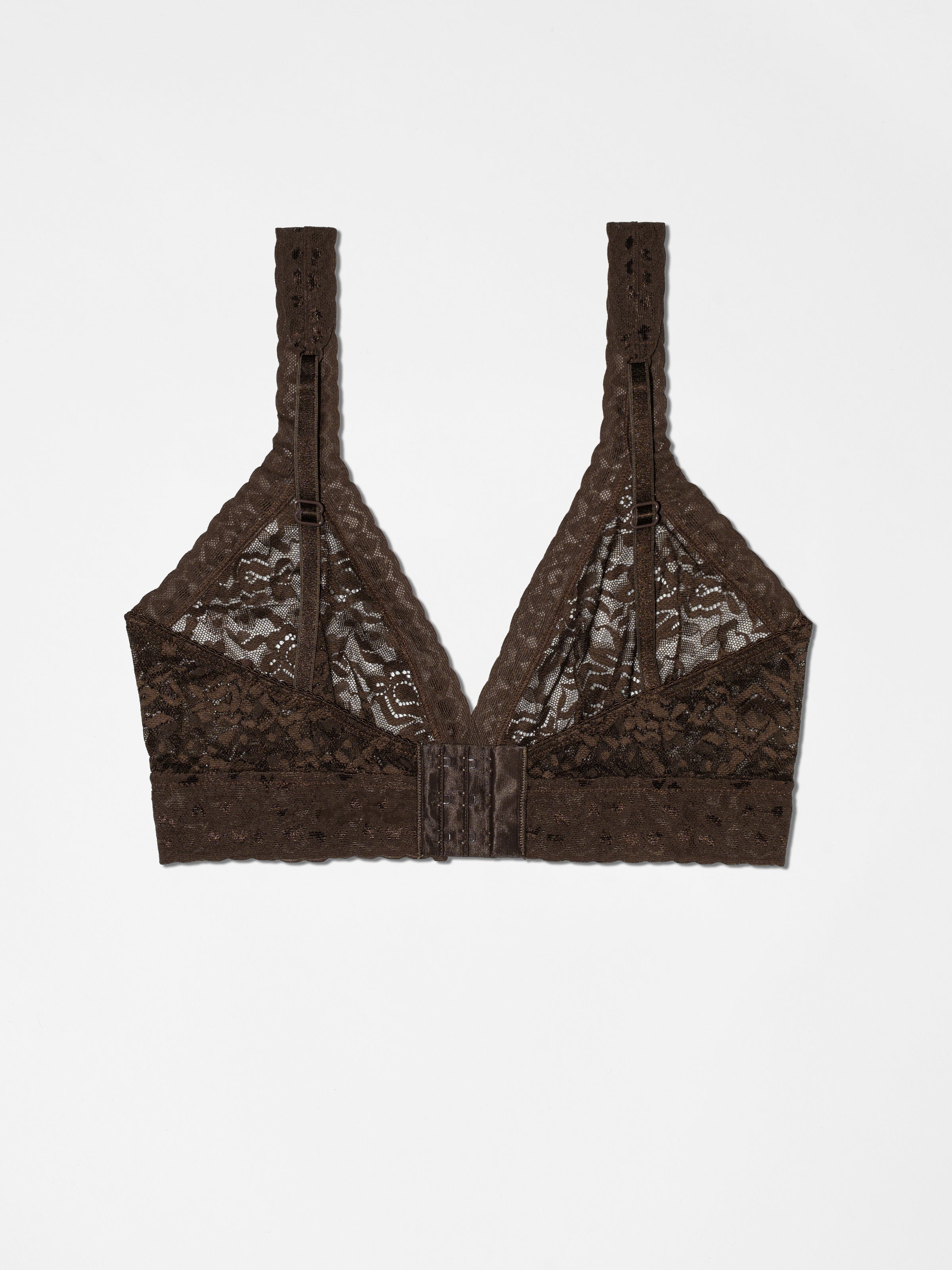 High Waist Thong + Lace Bralette - Umber