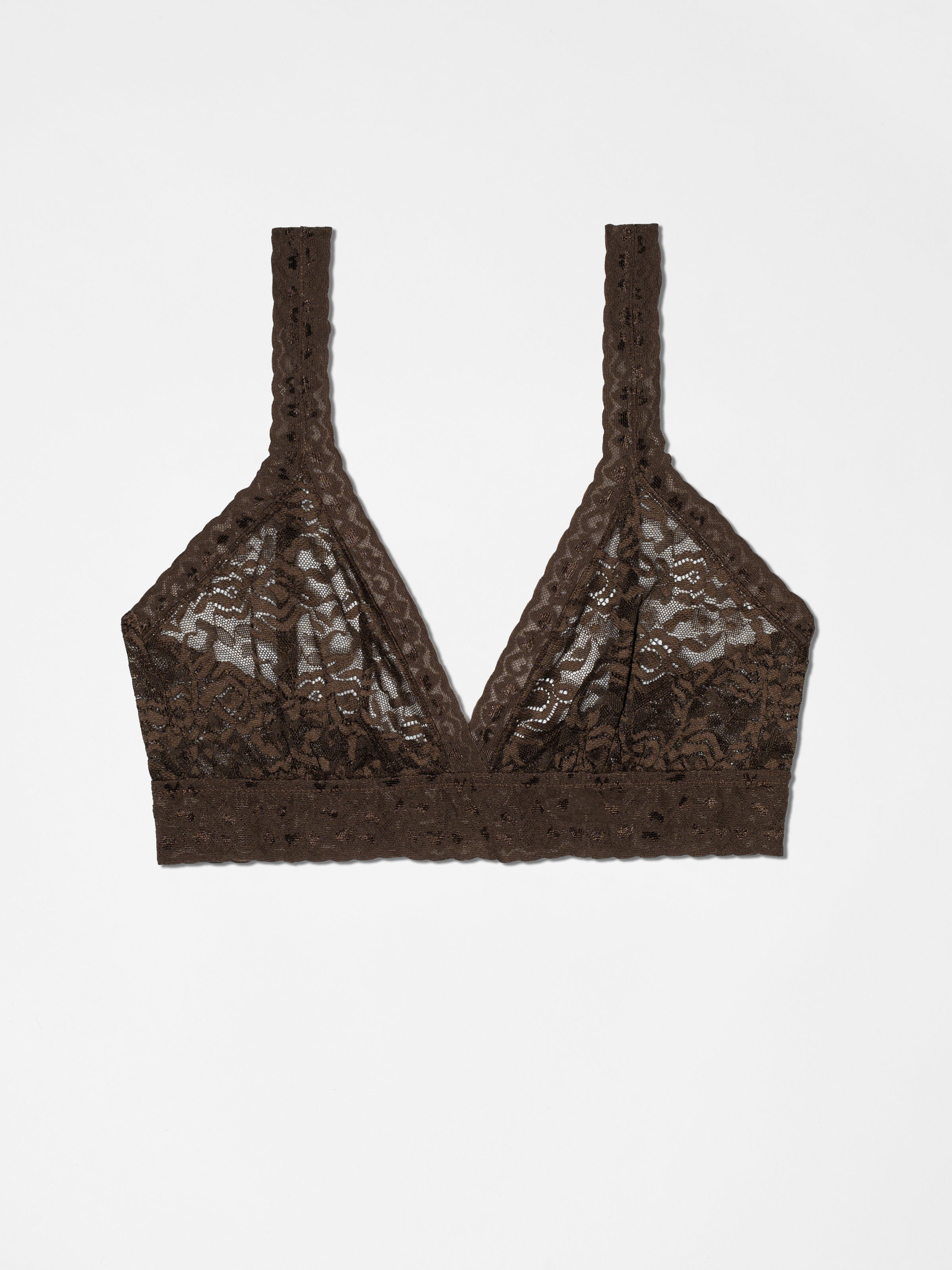 High Waist Thong + Lace Bralette - Umber