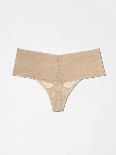 3 Pack High Waist Thong - Dune