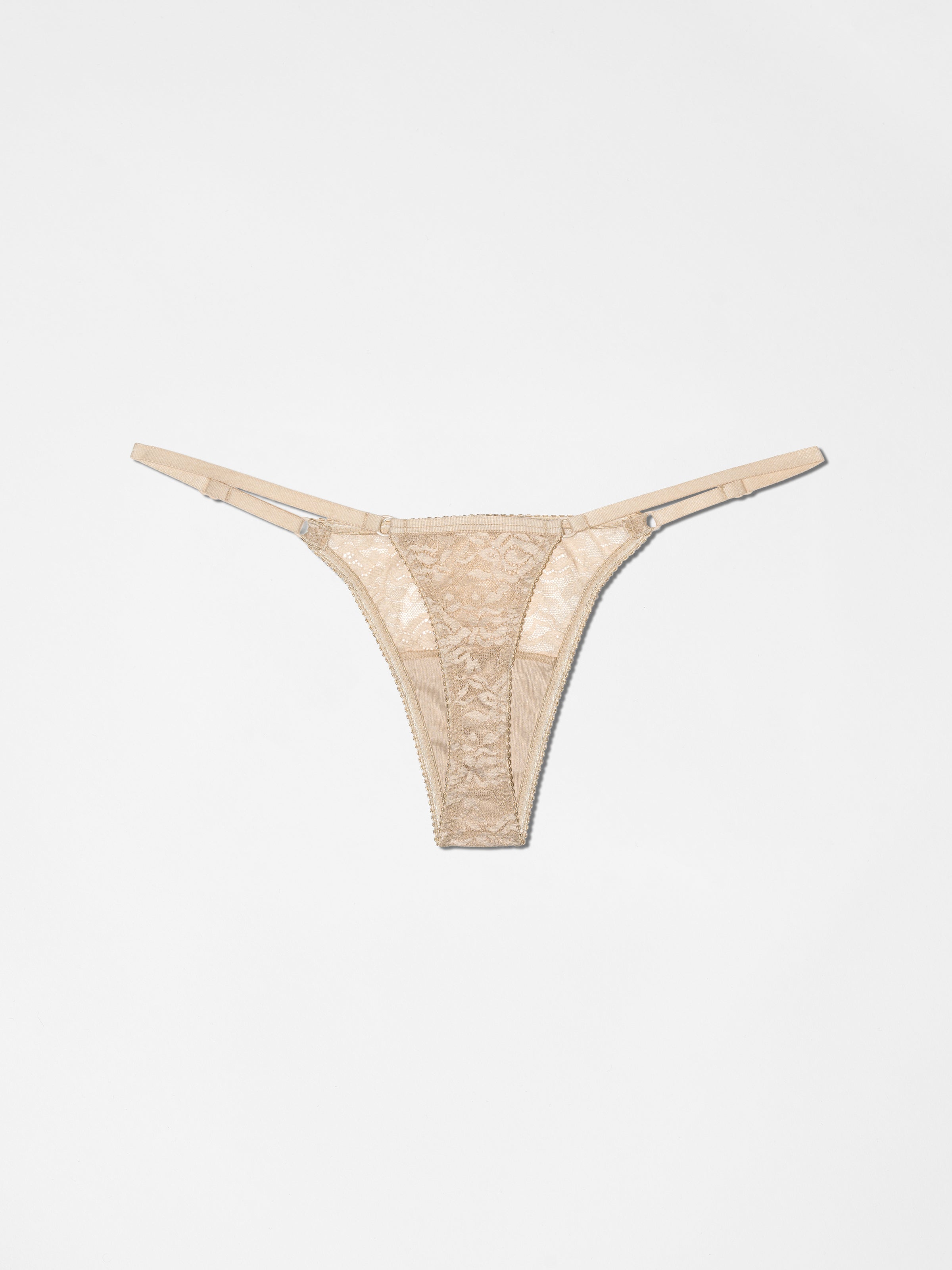G String + Lace Bralette - Dune