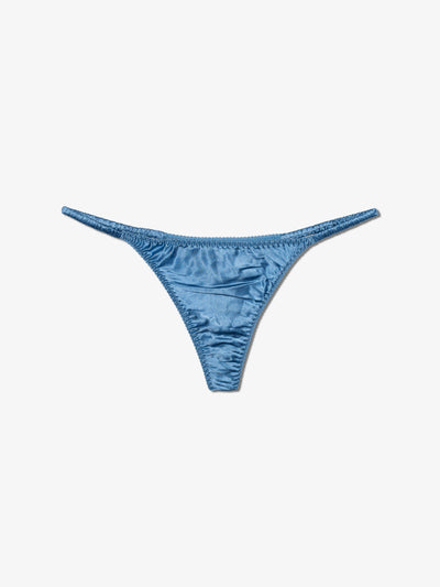3 Pack Scrunched Silk G String - Ice Queen