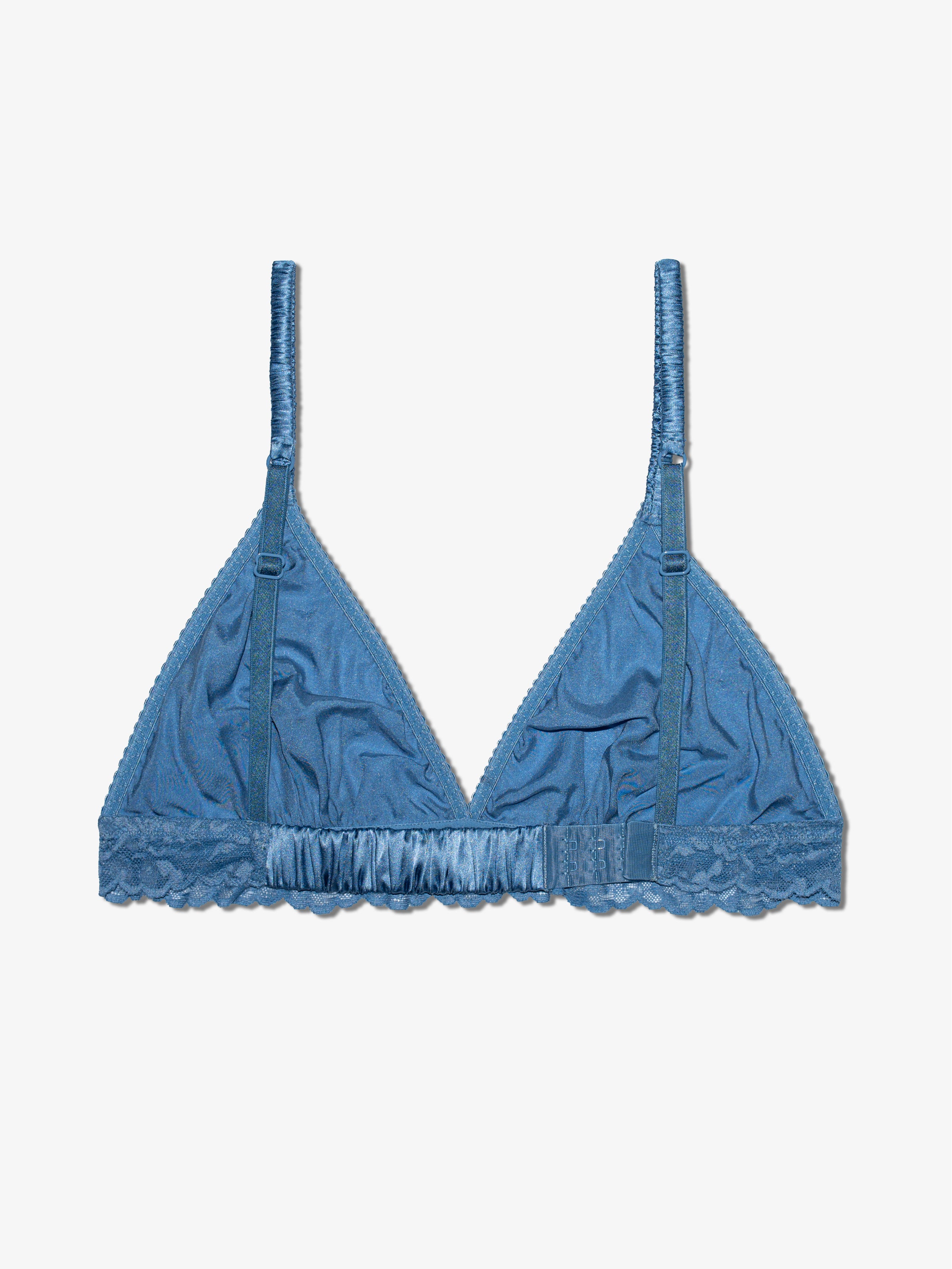 Scrunched Silk Bralette - Ice Queen