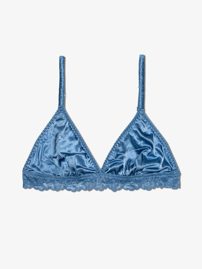Scrunched Silk Bralette - Ice Queen