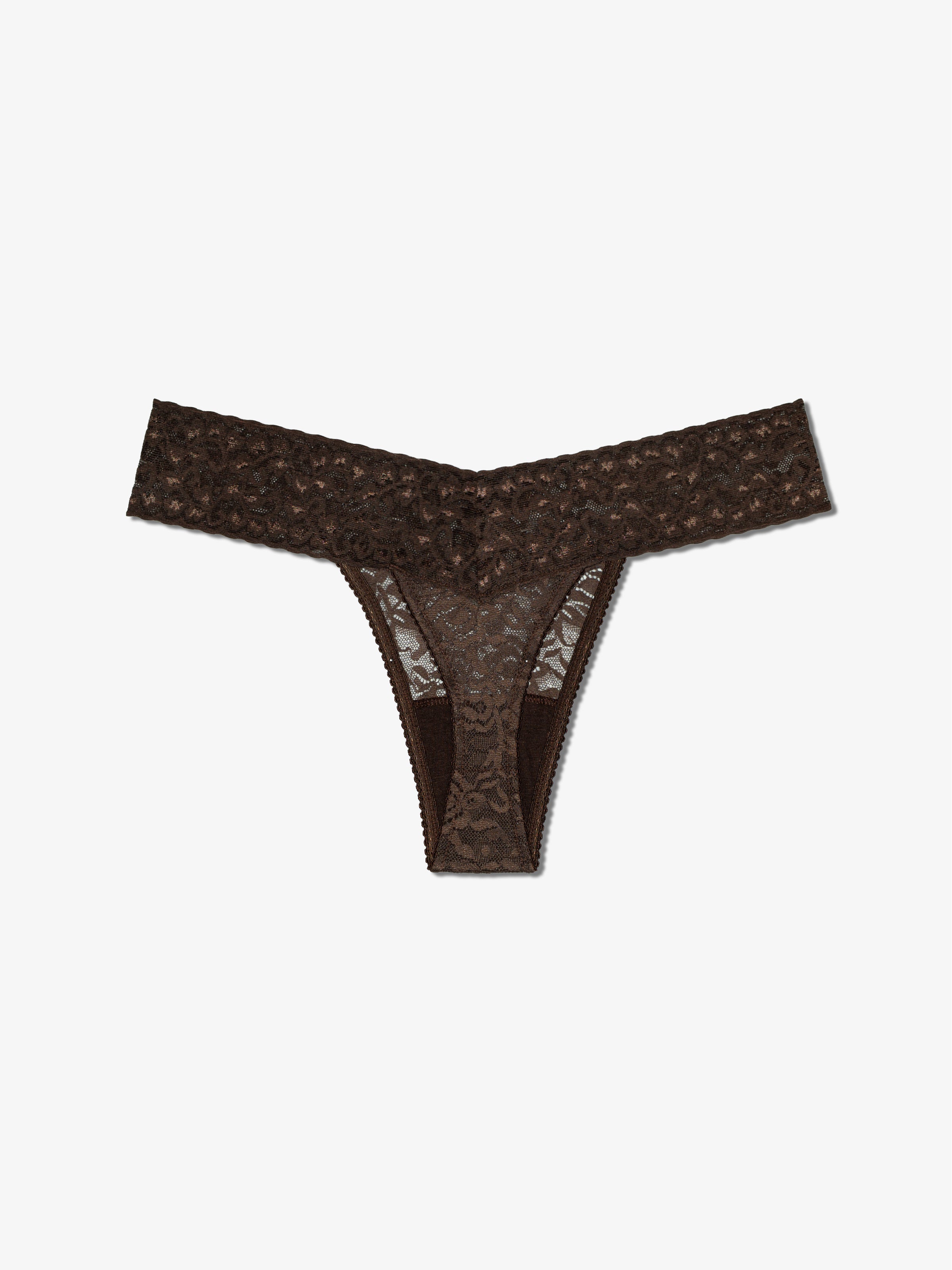 Lace Thong - Umber