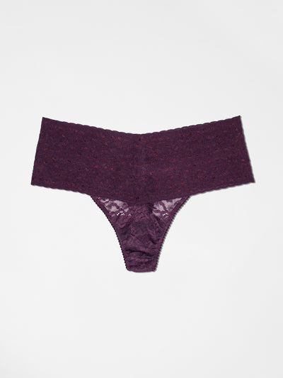 High Waist Thong - Italian Plum