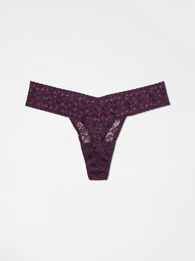 Lace Thong - Italian Plum
