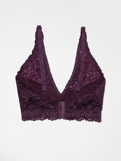 Curvy Lace Bralette - Italian Plum