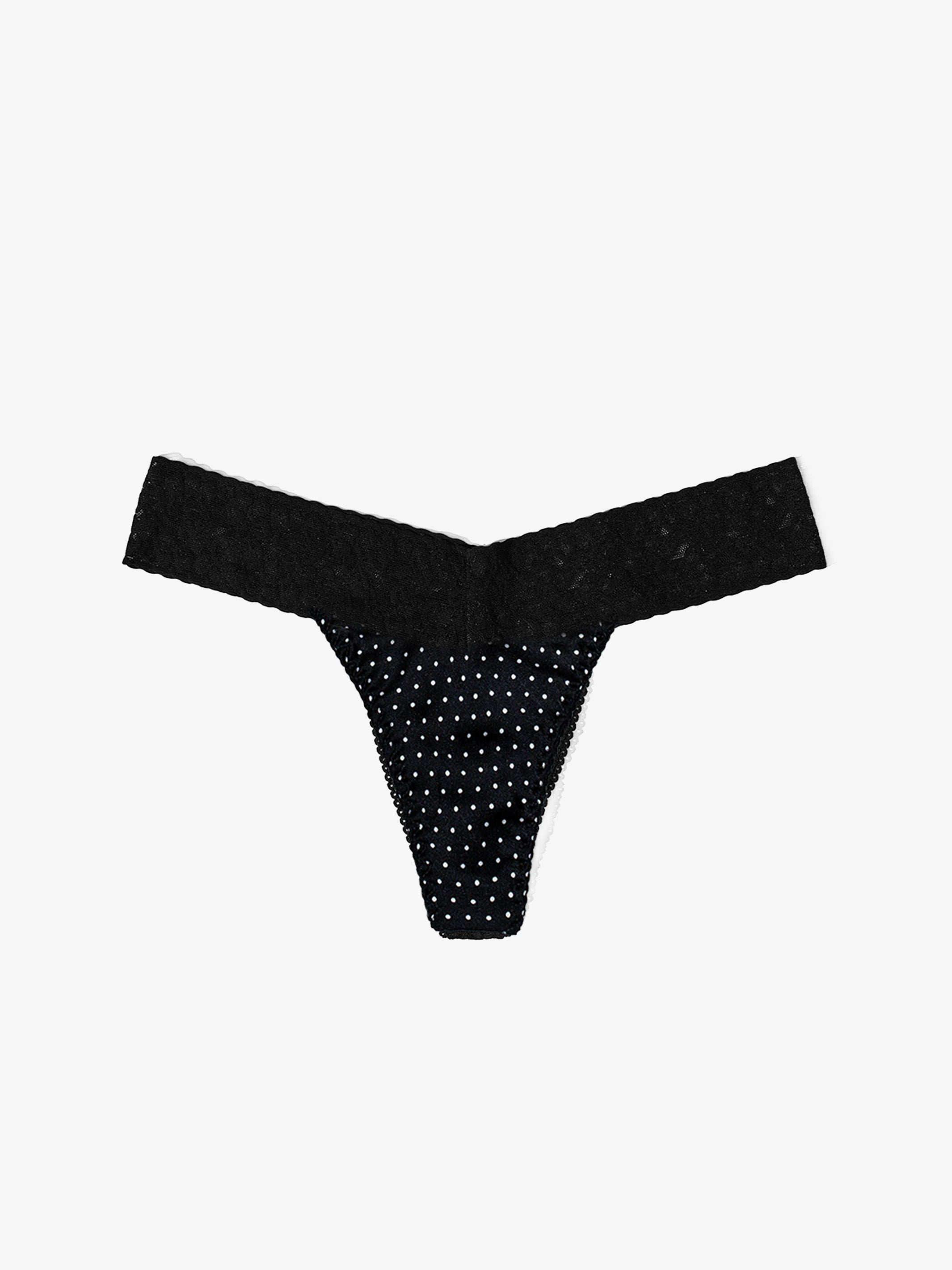 3 Pack Silk Lace Thong - Polka