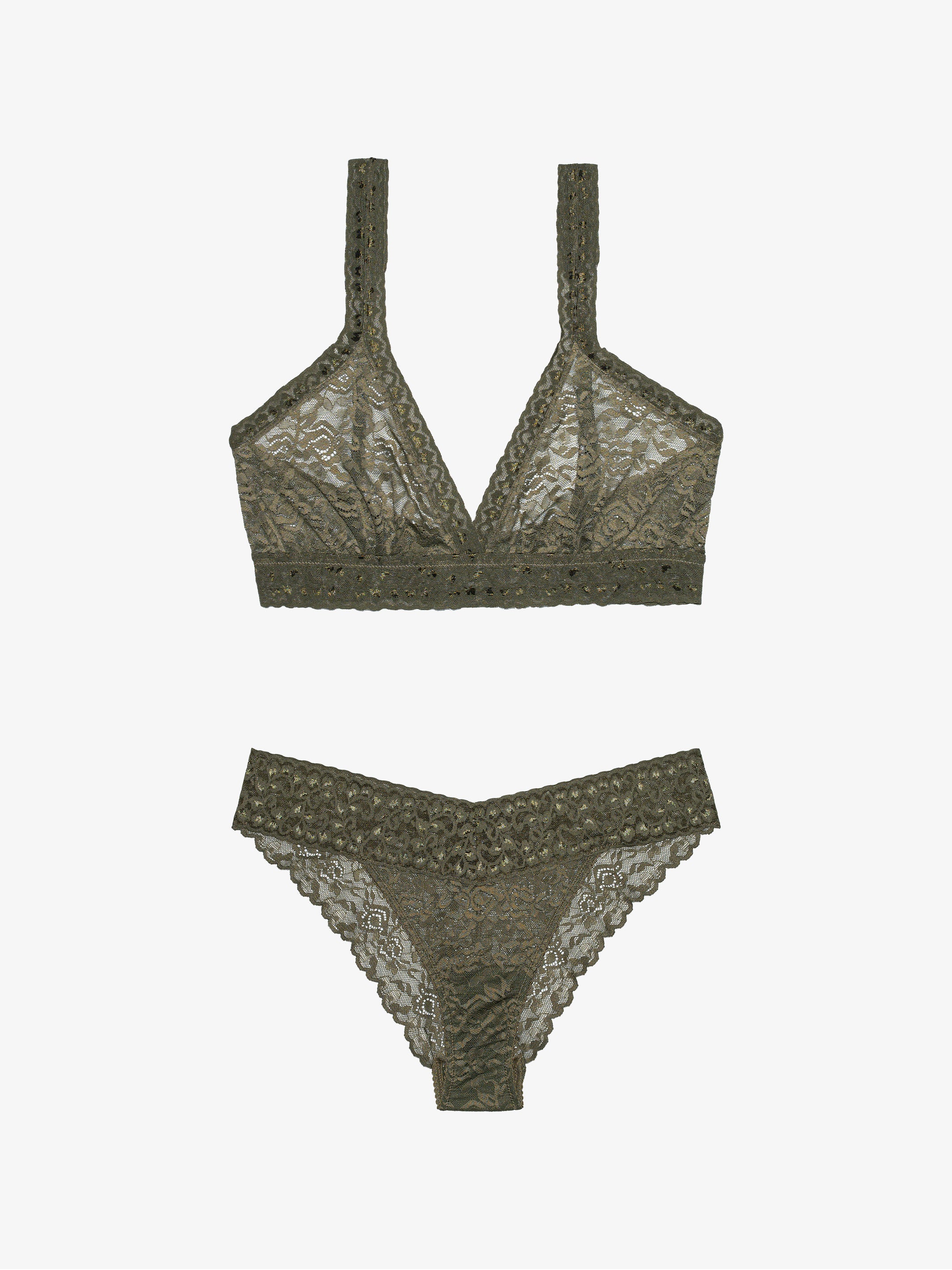 Brazilian + Lace Bralette - Forest Muse