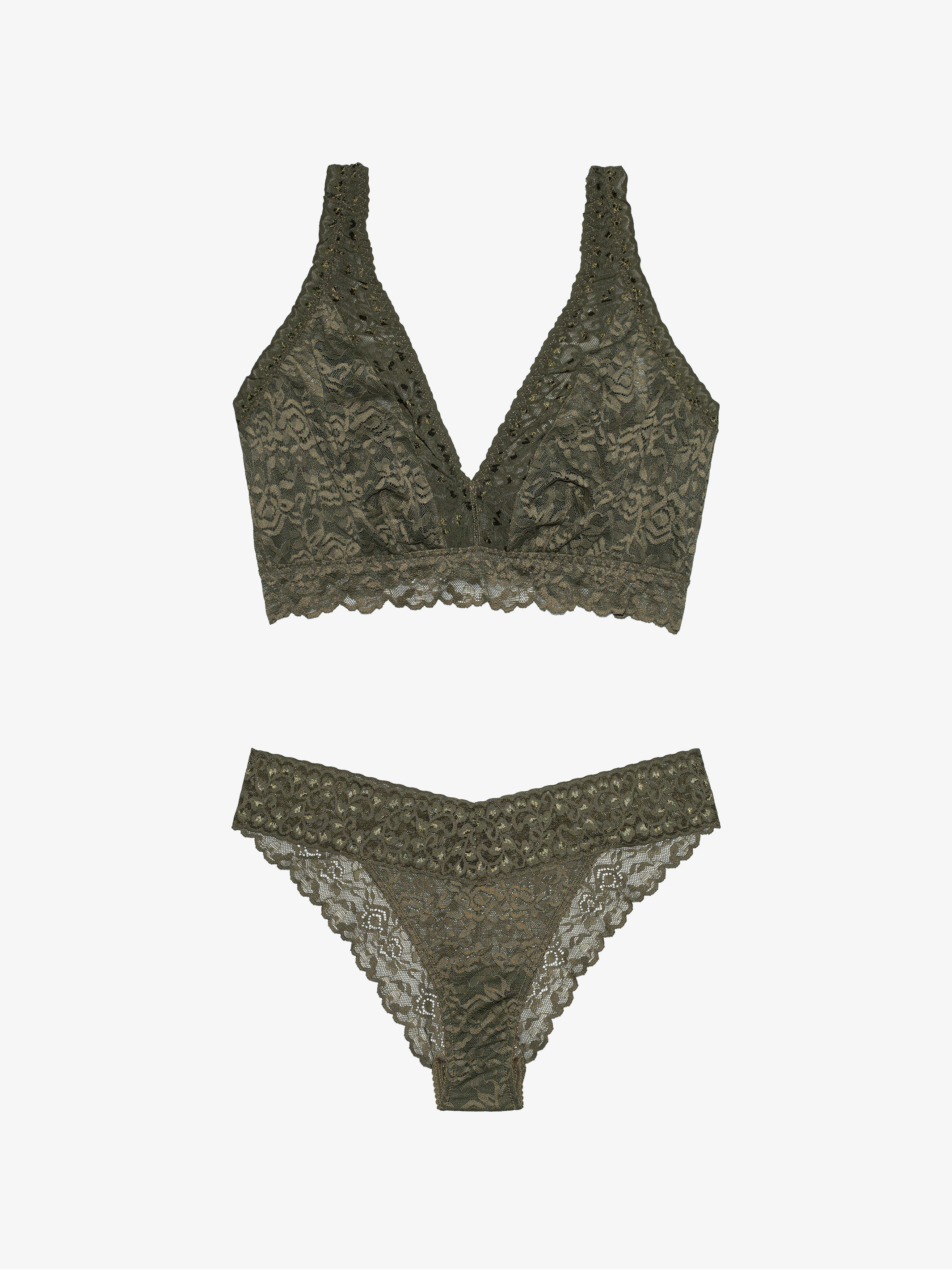 Brazilian + Curvy Lace Bralette - Forest Muse