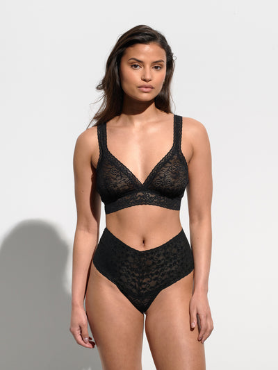 High Waist Thong + Lace Bralette - Liquorice Therapy