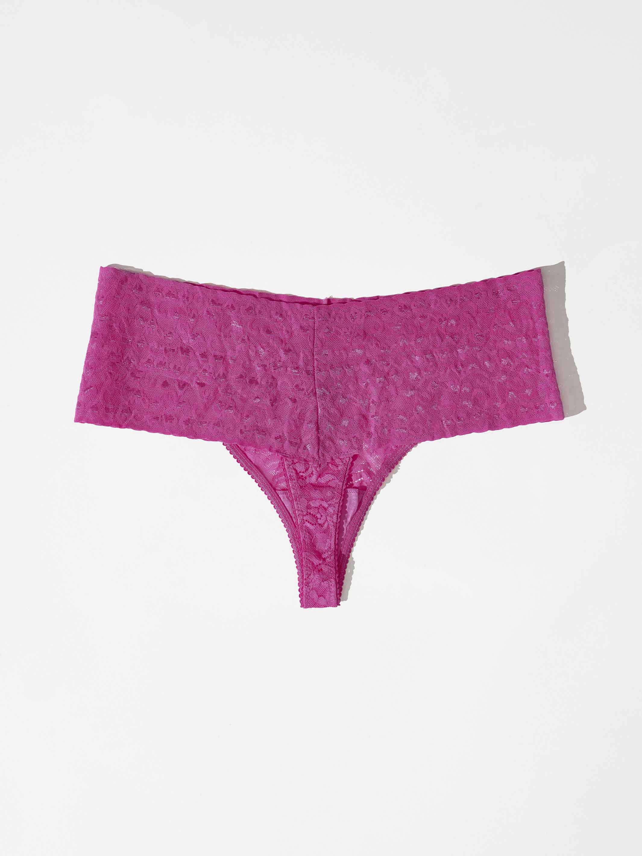 High Waisted Retro Bikini - Pink Lace – Purple Cactus Lingerie
