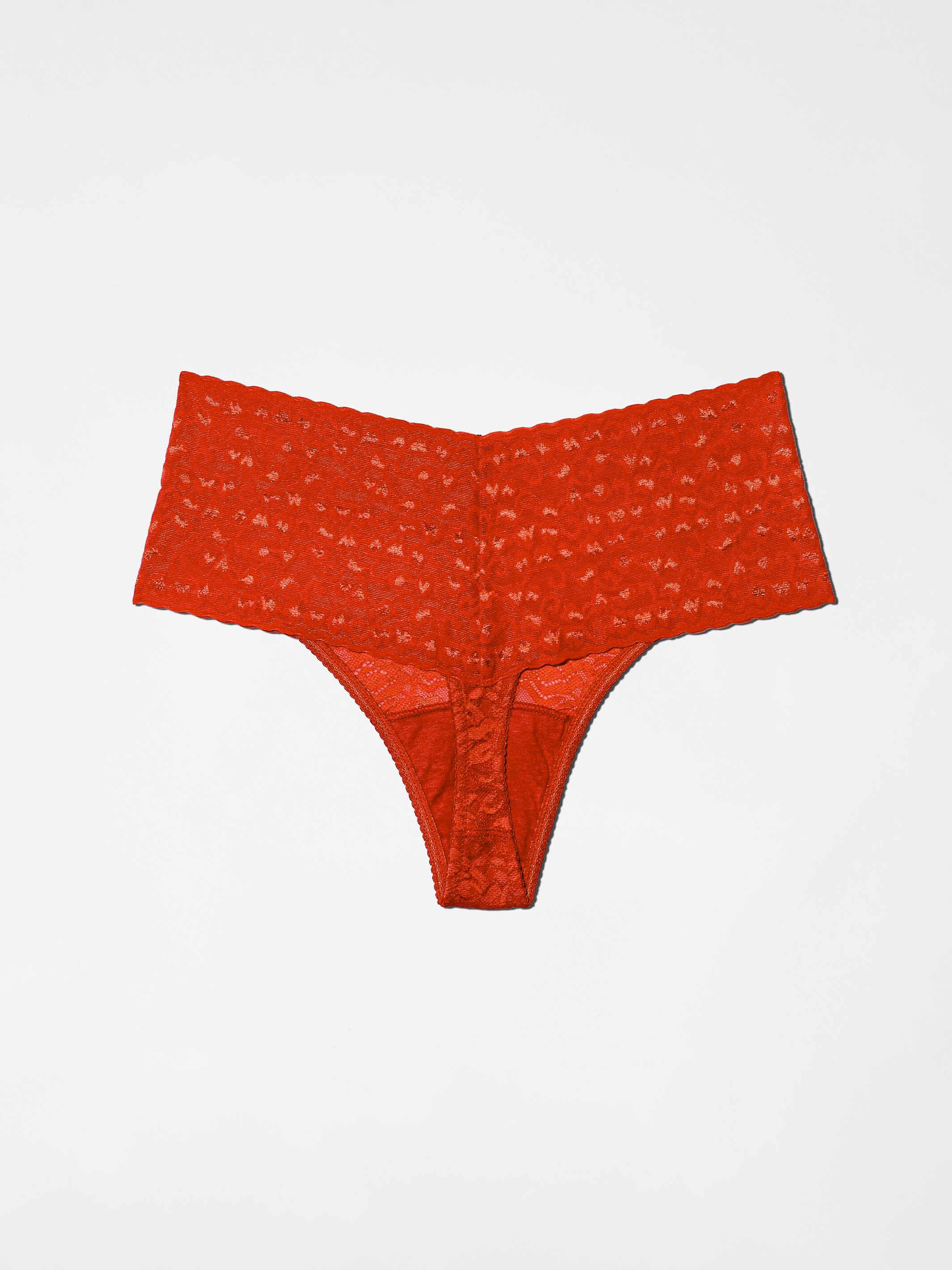 5 Pack High Waist Thong - Love
