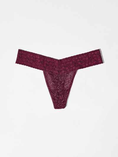 3 Pack Lace Thong - Bordeaux Hangover