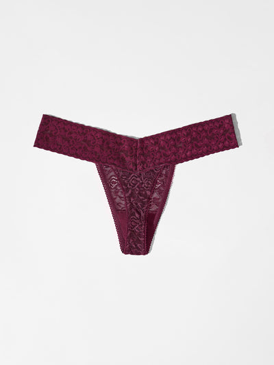 3 Pack Lace Thong - Bordeaux Hangover