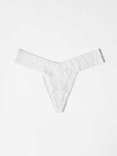 5 Pack Lace Thong - Coconut White