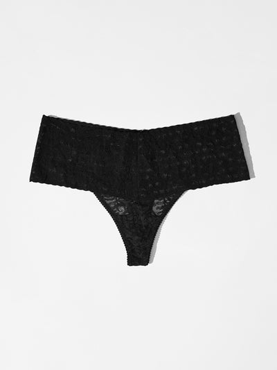 » High Waist Thong - Liquorice Therapy (100% off)