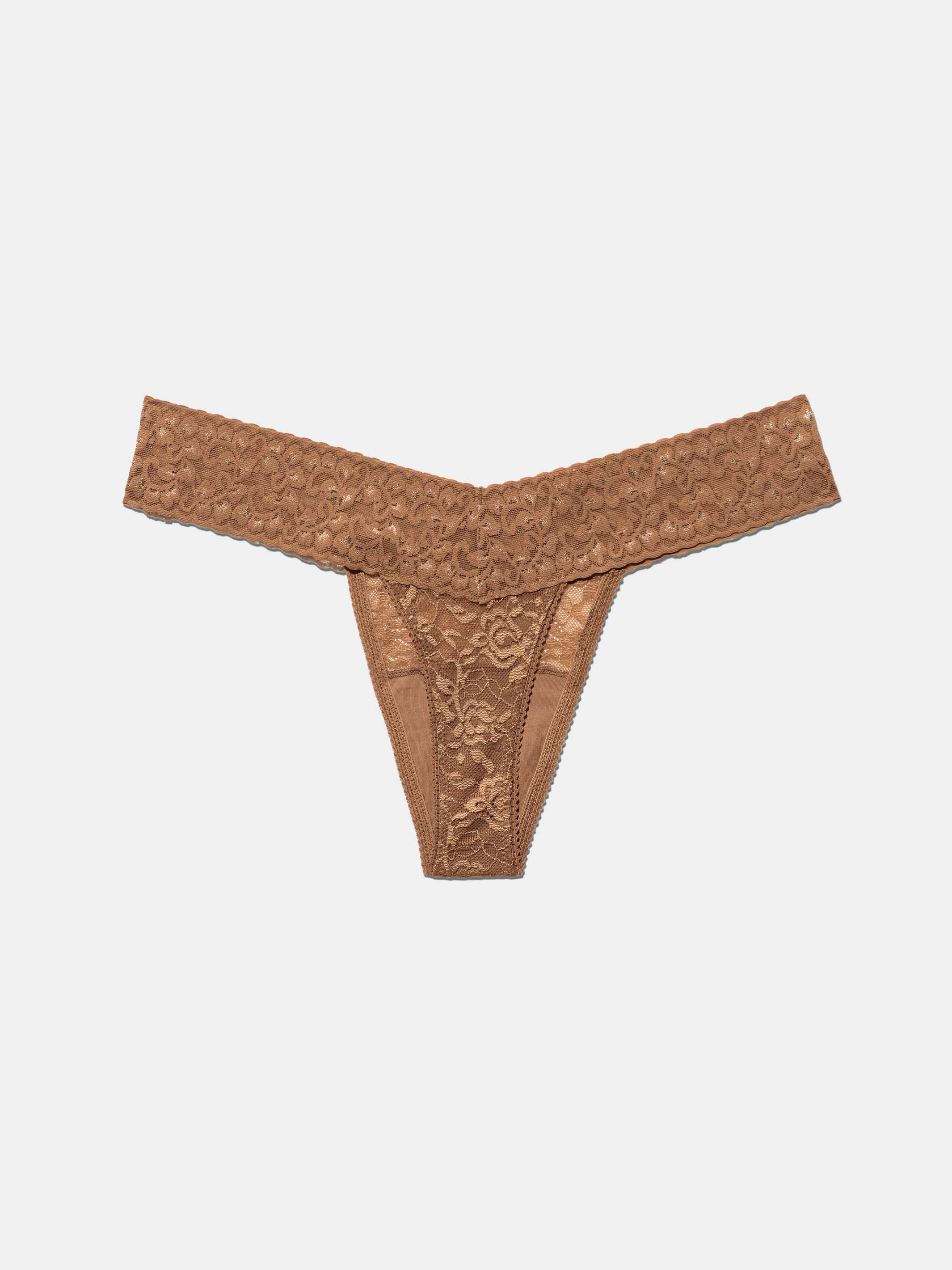 3 Pack Lace Thong - Clay