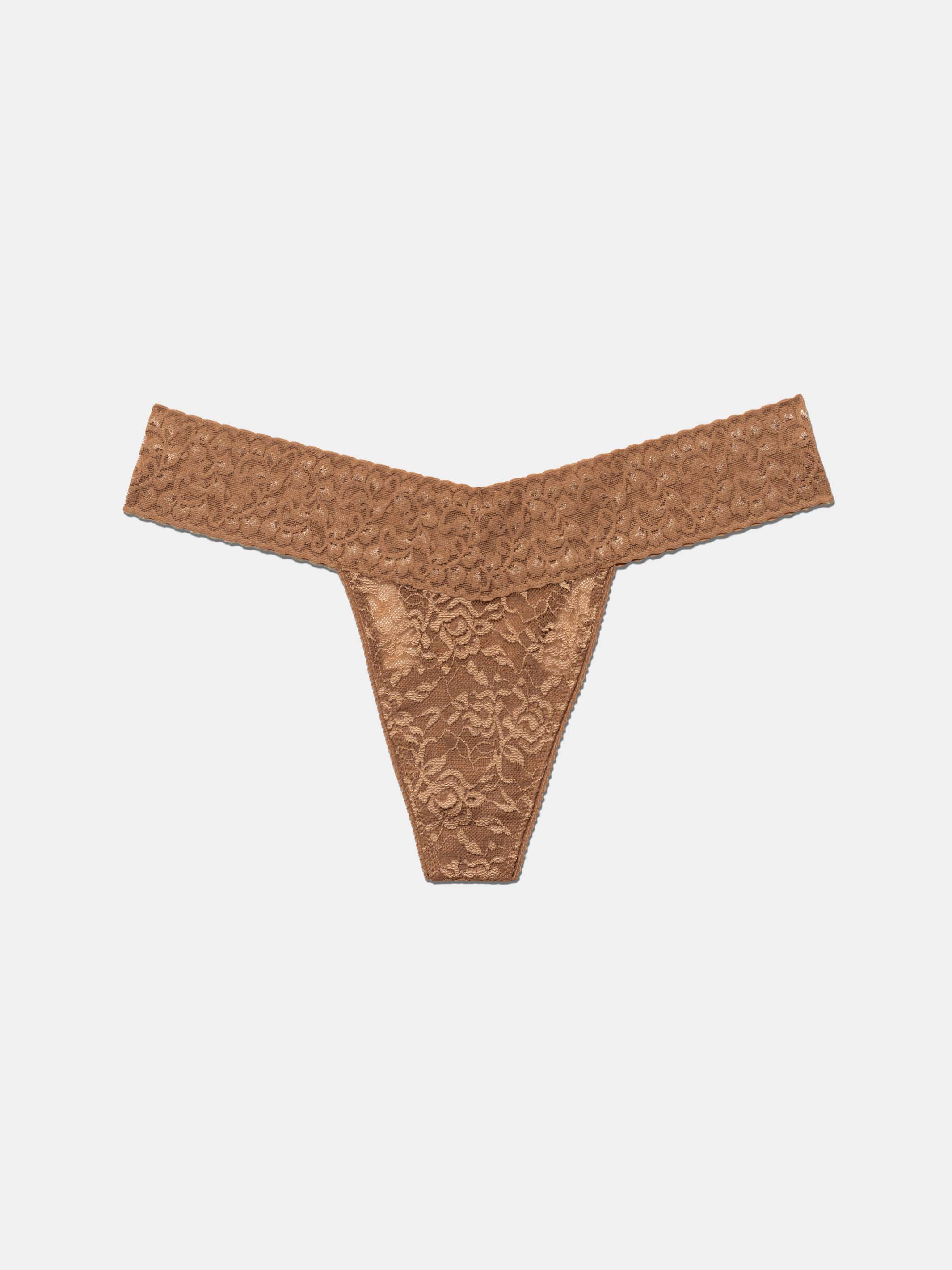 3 Pack Lace Thong - Clay