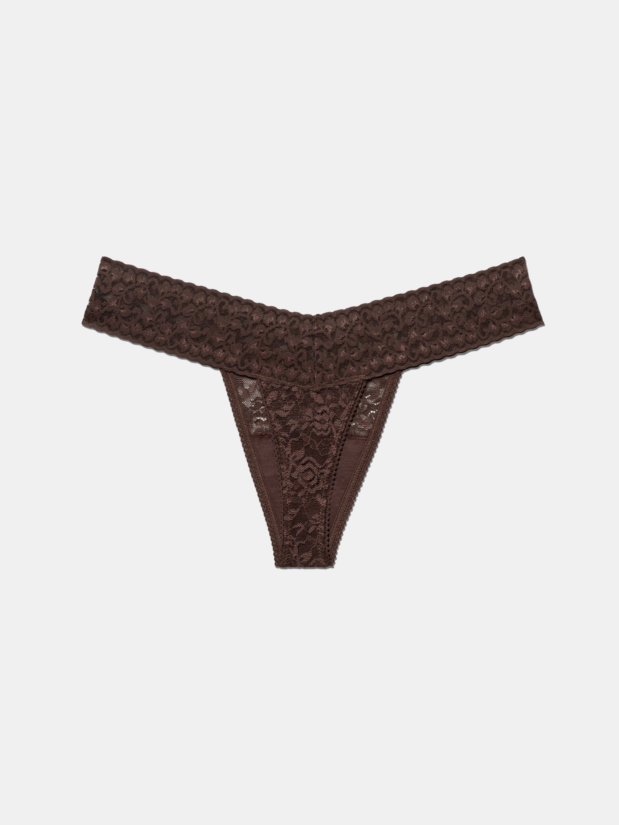 5 Pack Lace Thong - Obsidian