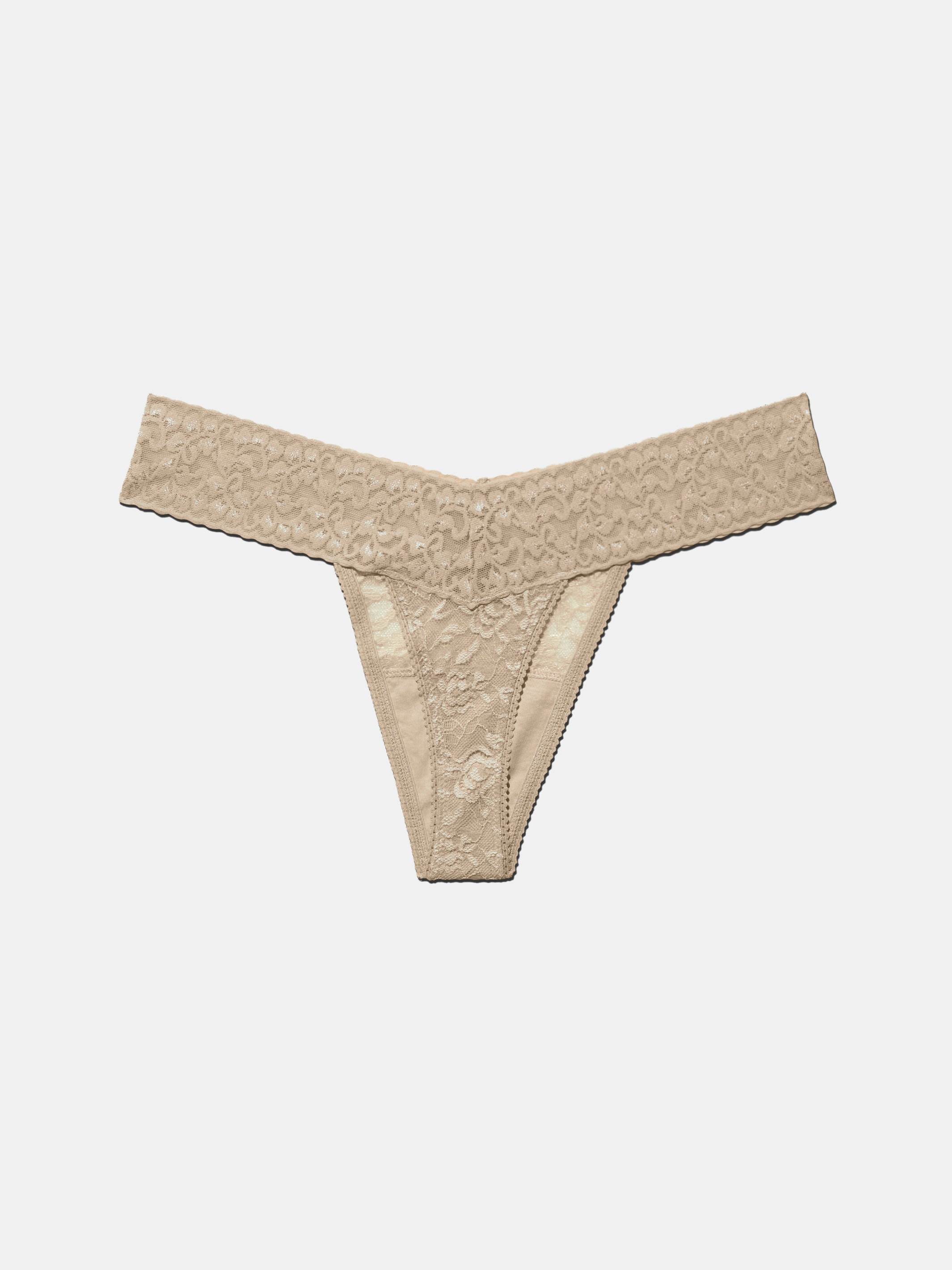 3 Pack Lace Thong - Sand