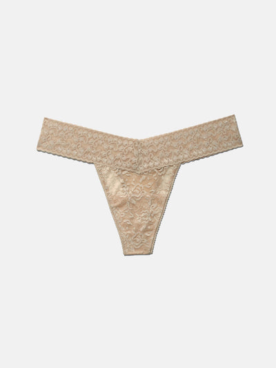 3 Pack Lace Thong - Sand