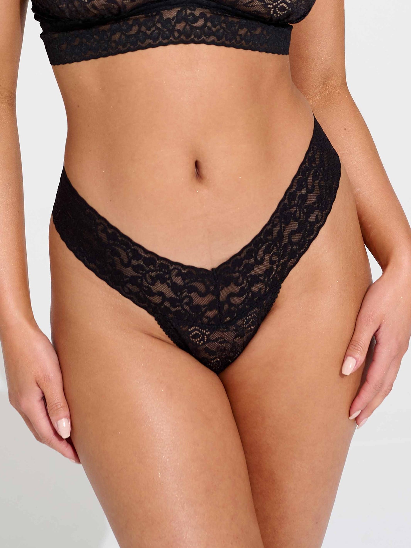 Presentbox 5 Pack Lace Thong - Liquorice Therapy