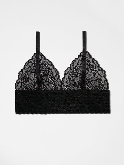 Long Lace Triangle Bralette - Liquorice Therapy