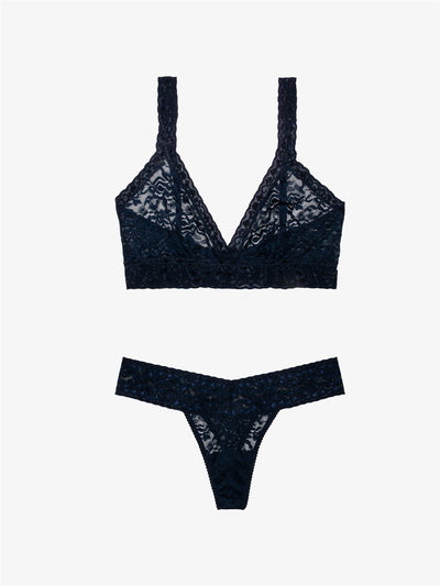 Lace Thong + Lace Bralette - Midnight Saga