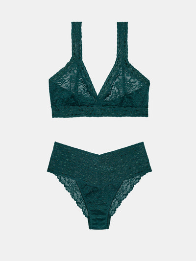 High Waist Brazilian + Bralette - Queen Green