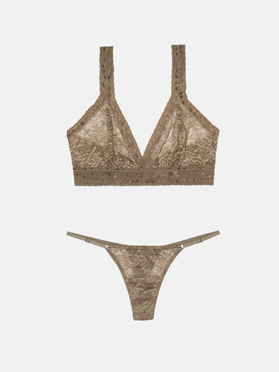 G String + Lace Bralette - Terra