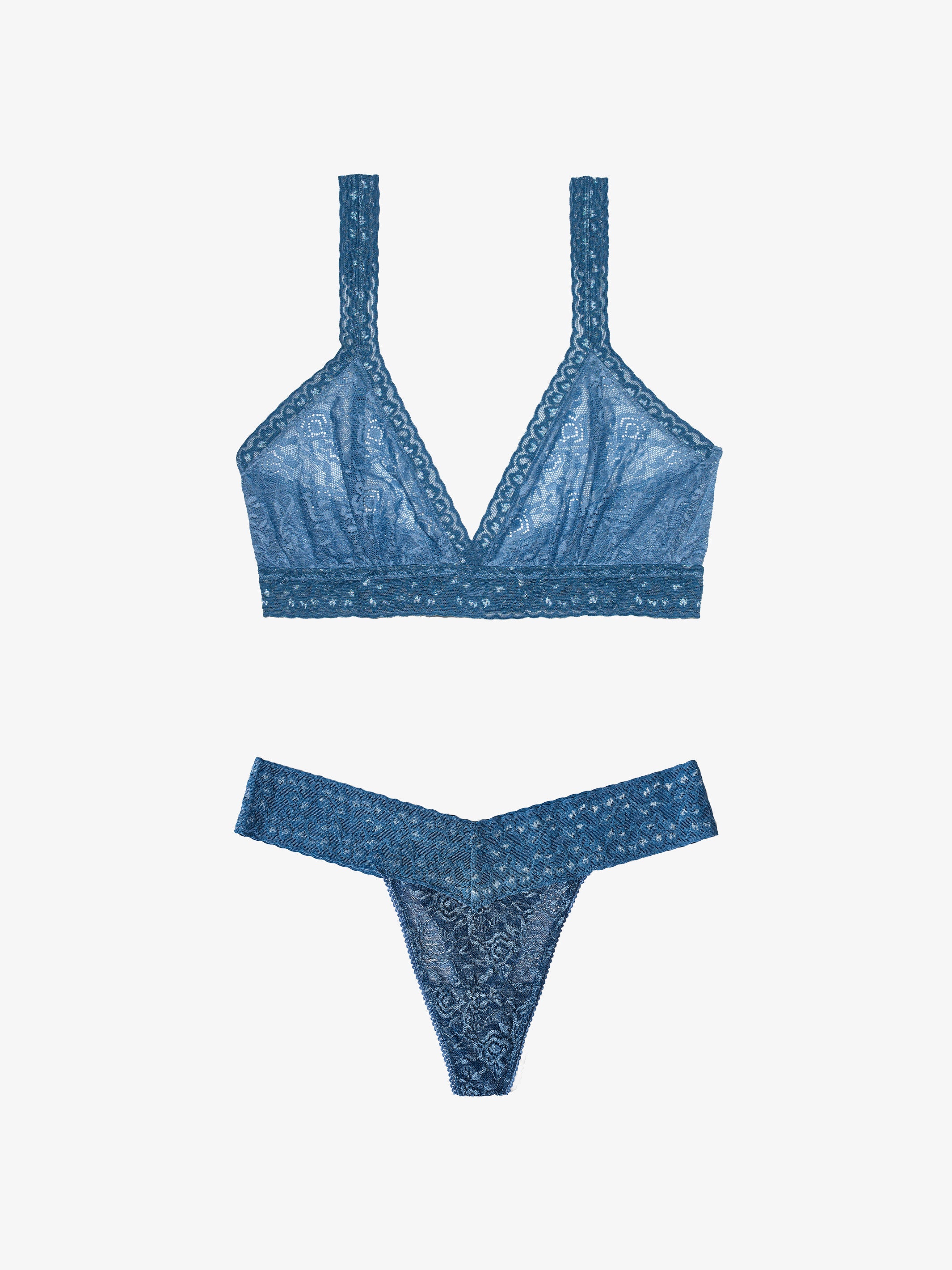 Lace Thong + Lace Bralette - Ice Queen