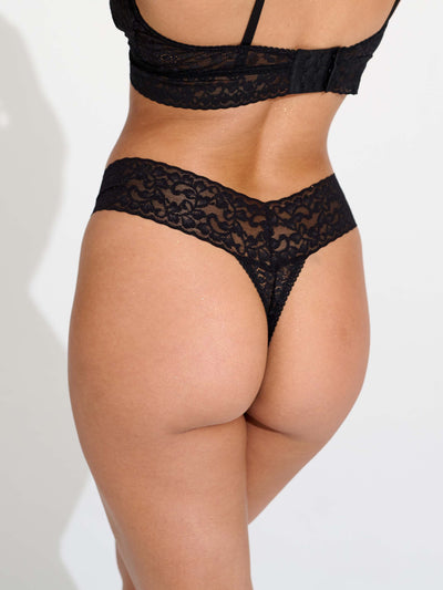 Presentbox Lace Thong - Liquorice Therapy